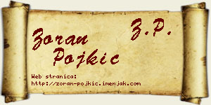 Zoran Pojkić vizit kartica